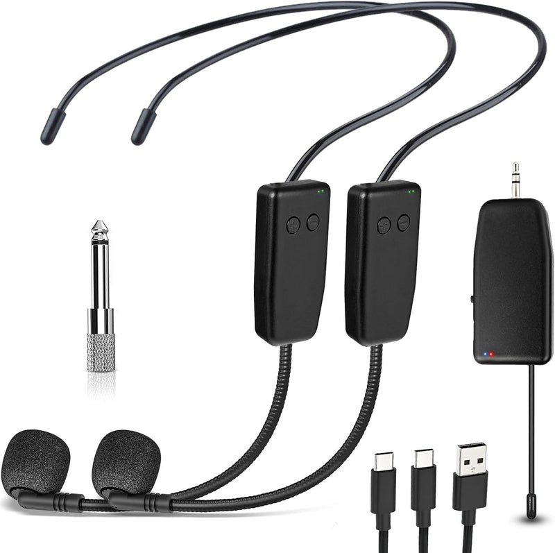 Auriculares inalámbricos con micrófono dual profesional: micrófono...