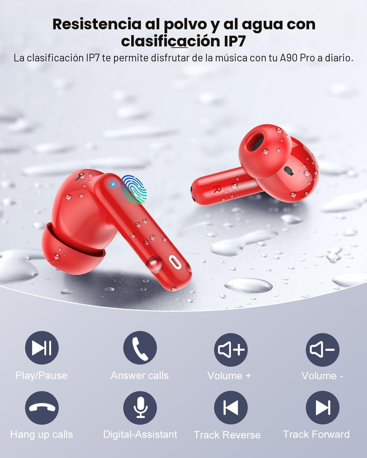 Auriculares inalámbricos, Bluetooth 5.4 Auriculares estéreo y llama...