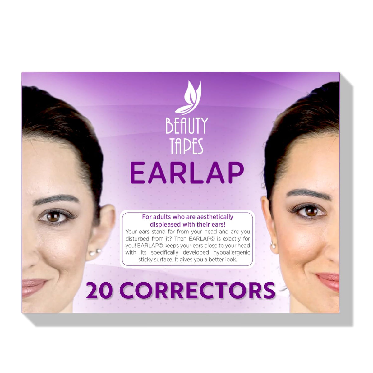EARLAP - Correctores de oídos, contiene 20 cintas adhesivas, resuel...