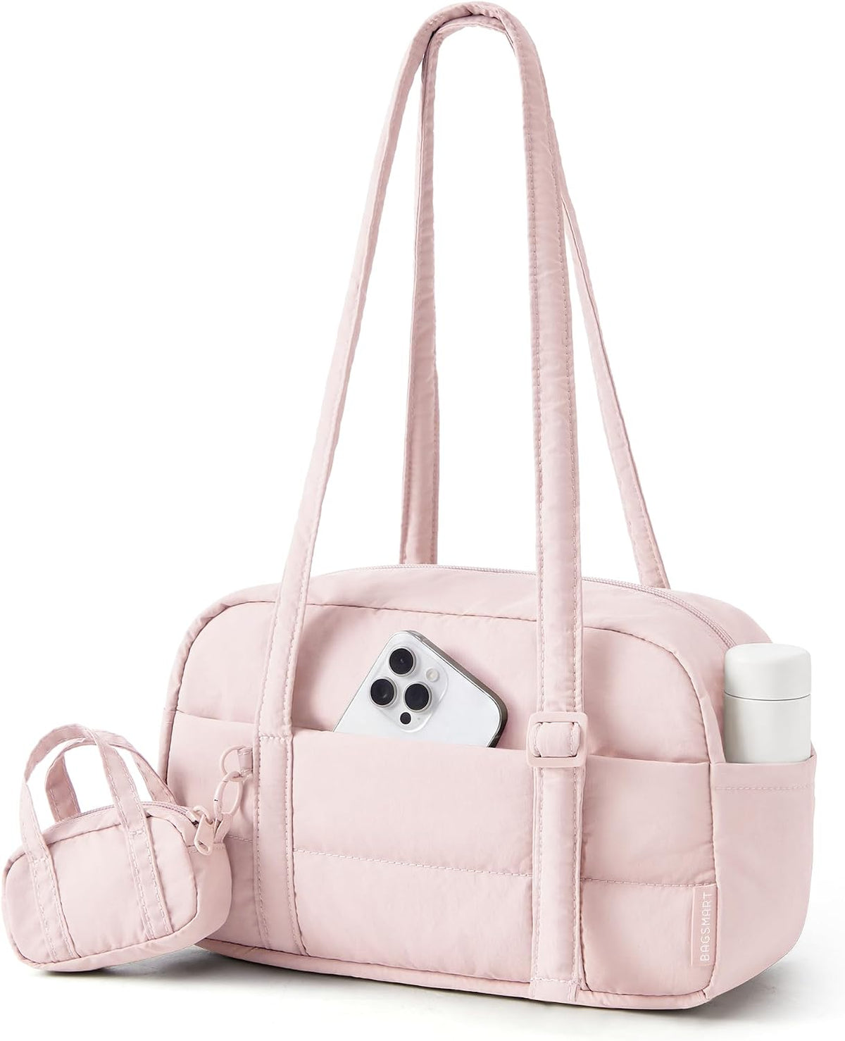 BAGSMART Monederos para mujer, bolsa de hombro acolchada pequeña, l...