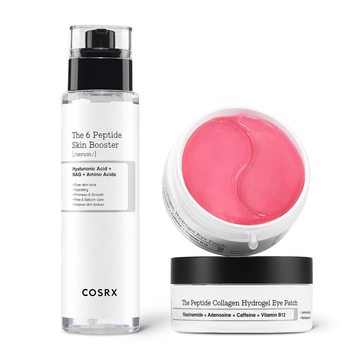 COSRX Peptide Skin Care Set - 6X Booster Toner Serum + Colágeno Hid...
