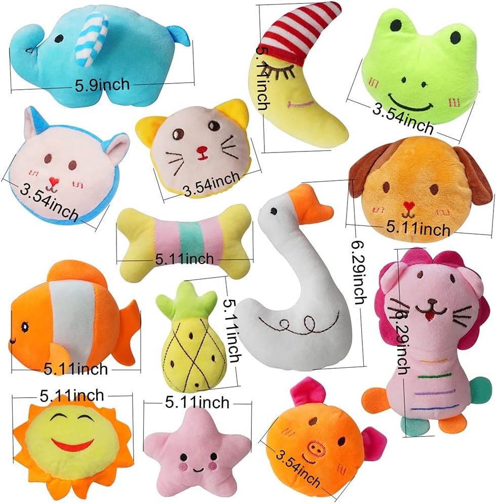 YUNKINGDOM Paquete de 27 juguetes chirriantes para cachorros, difer...