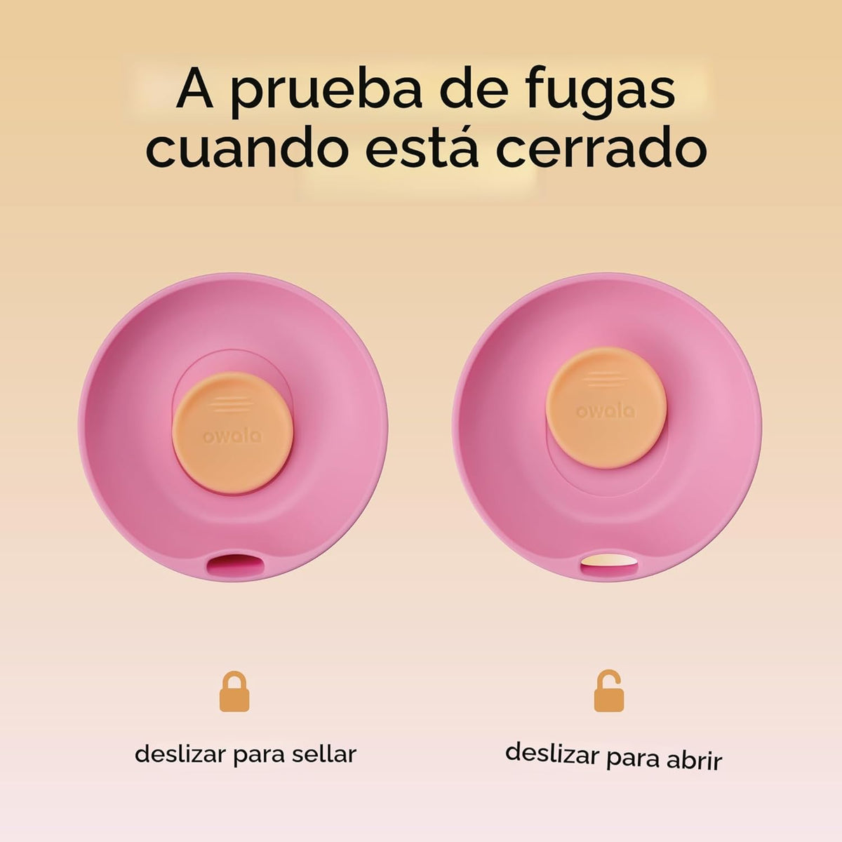 Owala SmoothSip Slider Vaso Térmico de Acero Inoxidable Aislado, Ta...