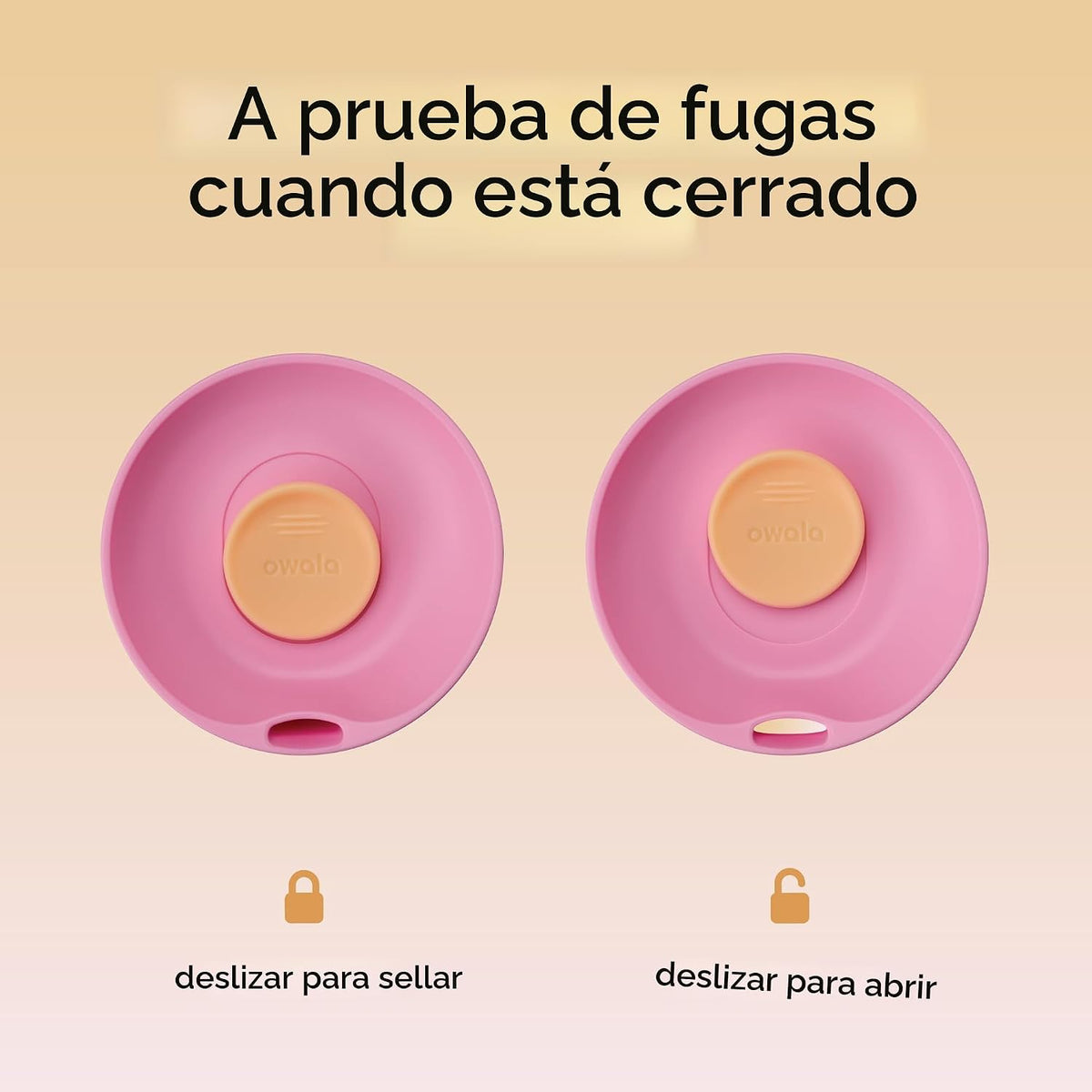 Owala SmoothSip Slider Vaso de café de acero inoxidable con aislami...