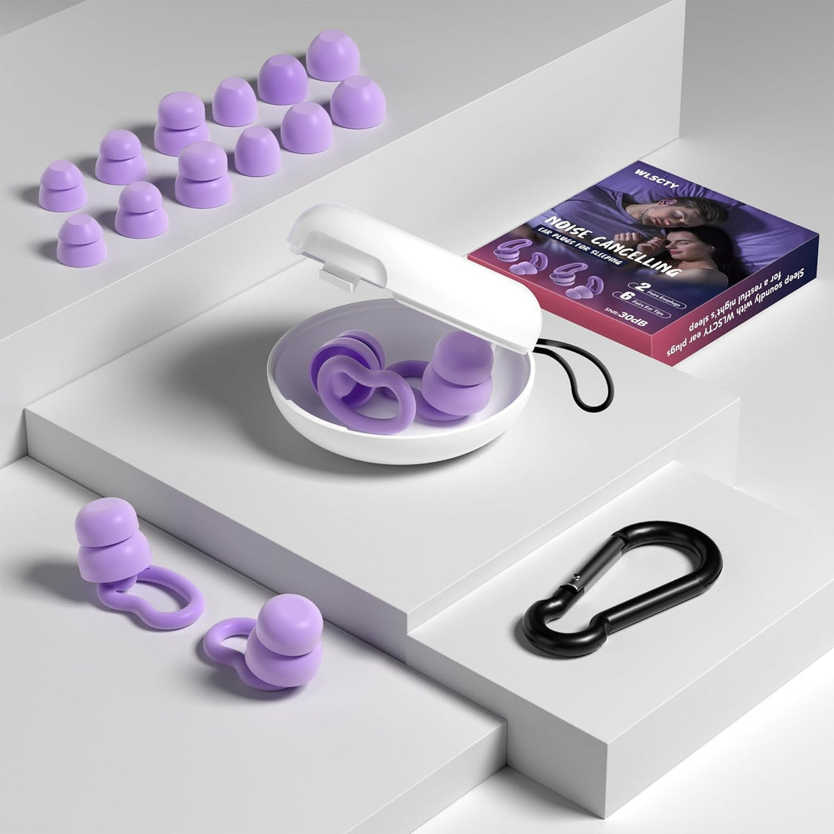 Tapones para los oídos para dormir, tapones reutilizables para los...