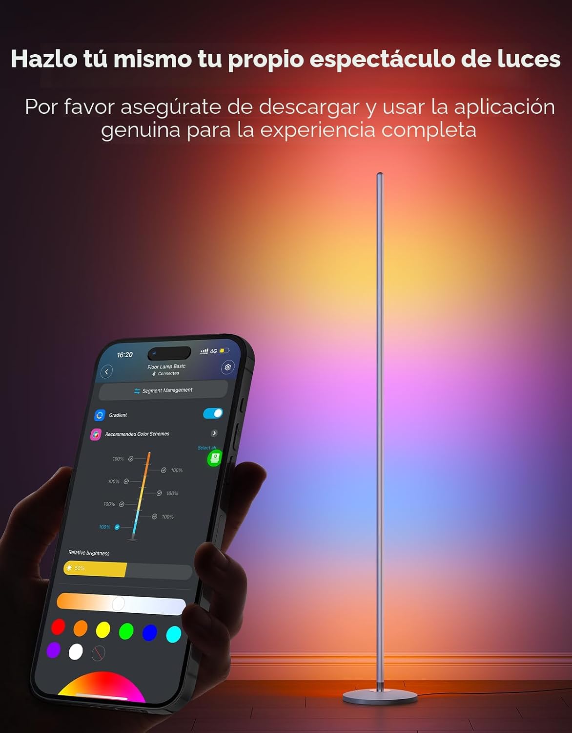 Lámpara de pie RGBIC Govee, lámpara de esquina LED que funciona con...