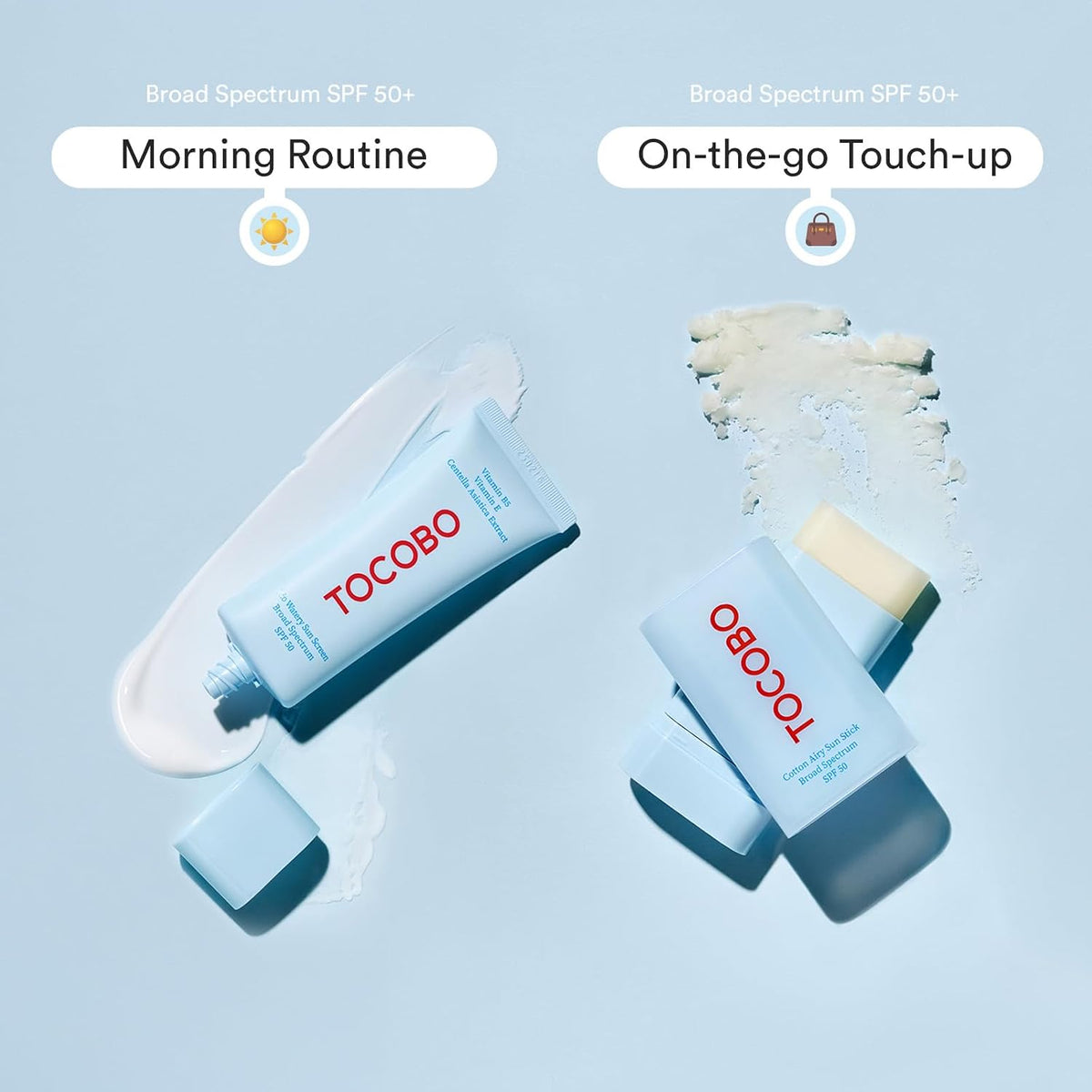 TOCOBO Korean Suncare Dual UV Set (Cotton Airy Sunstick+Bio Watery...