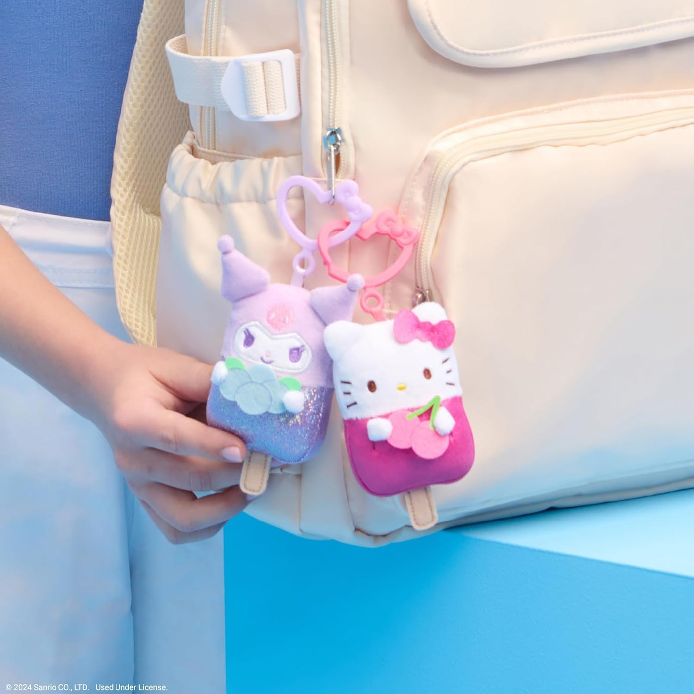 Hello Kitty y amigos, paquete de 4 peluches con pinza para helados...