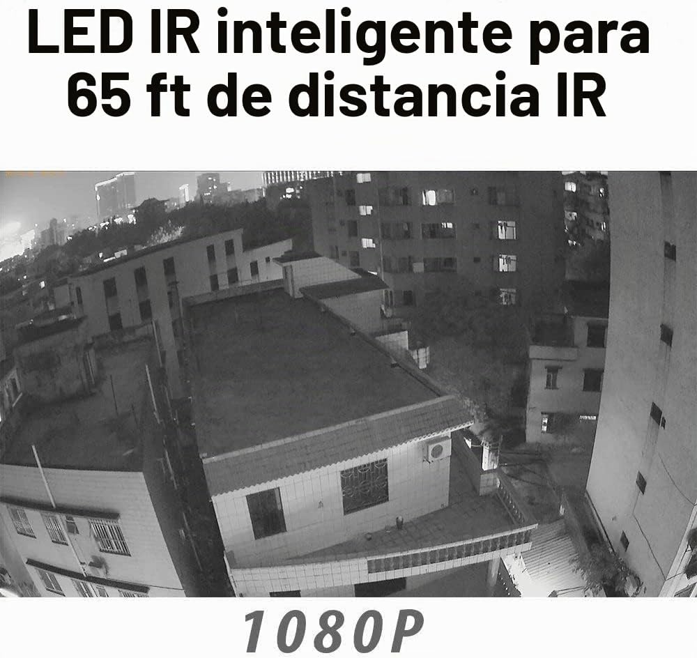Cámara de seguridad CCTV de domo TVI AHD de 2MP, lente de 2.8mm con...