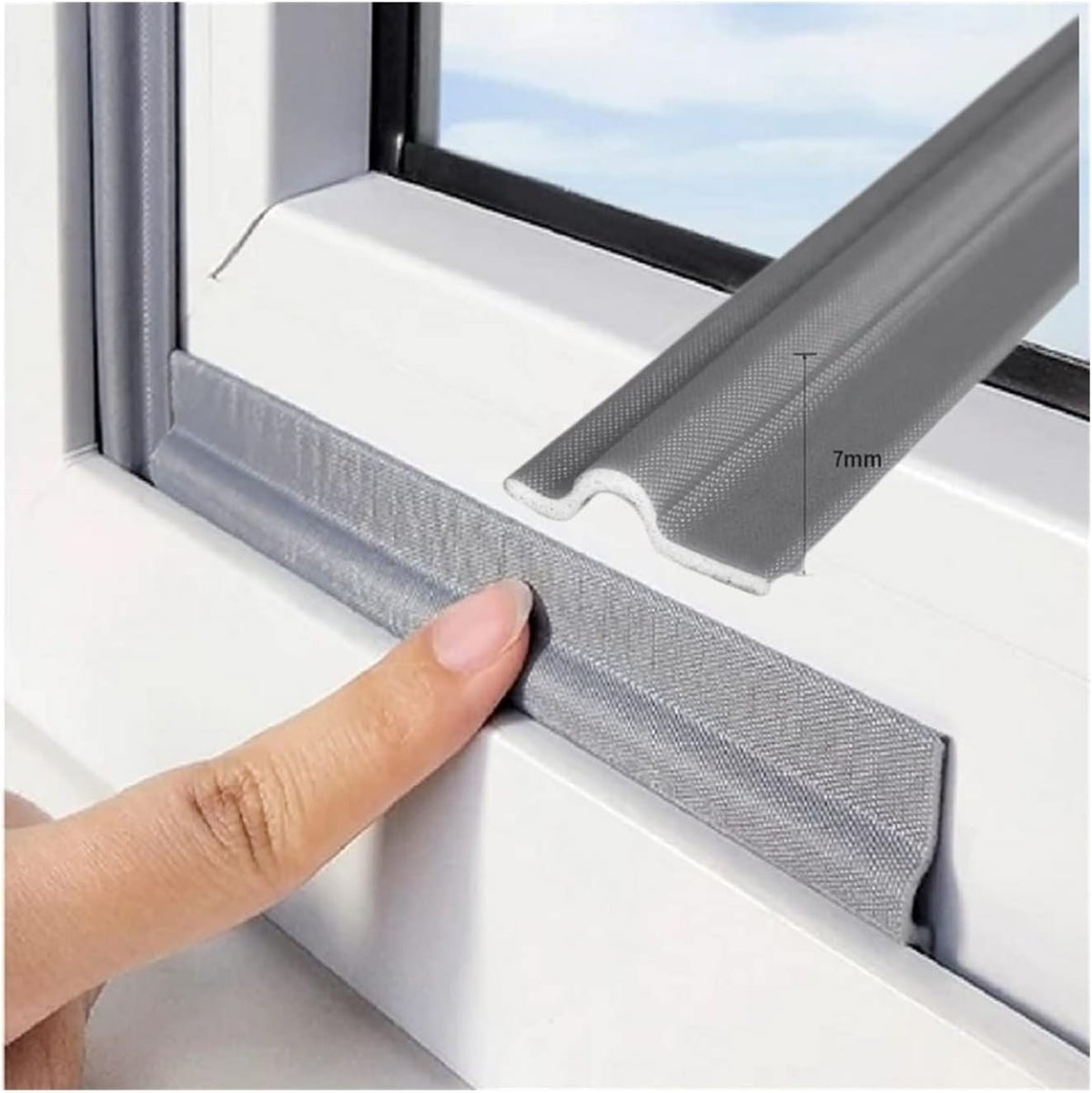 80 Pulgadas Tira de Sellado Adhesiva para Ventanas, Sello de Puerta...