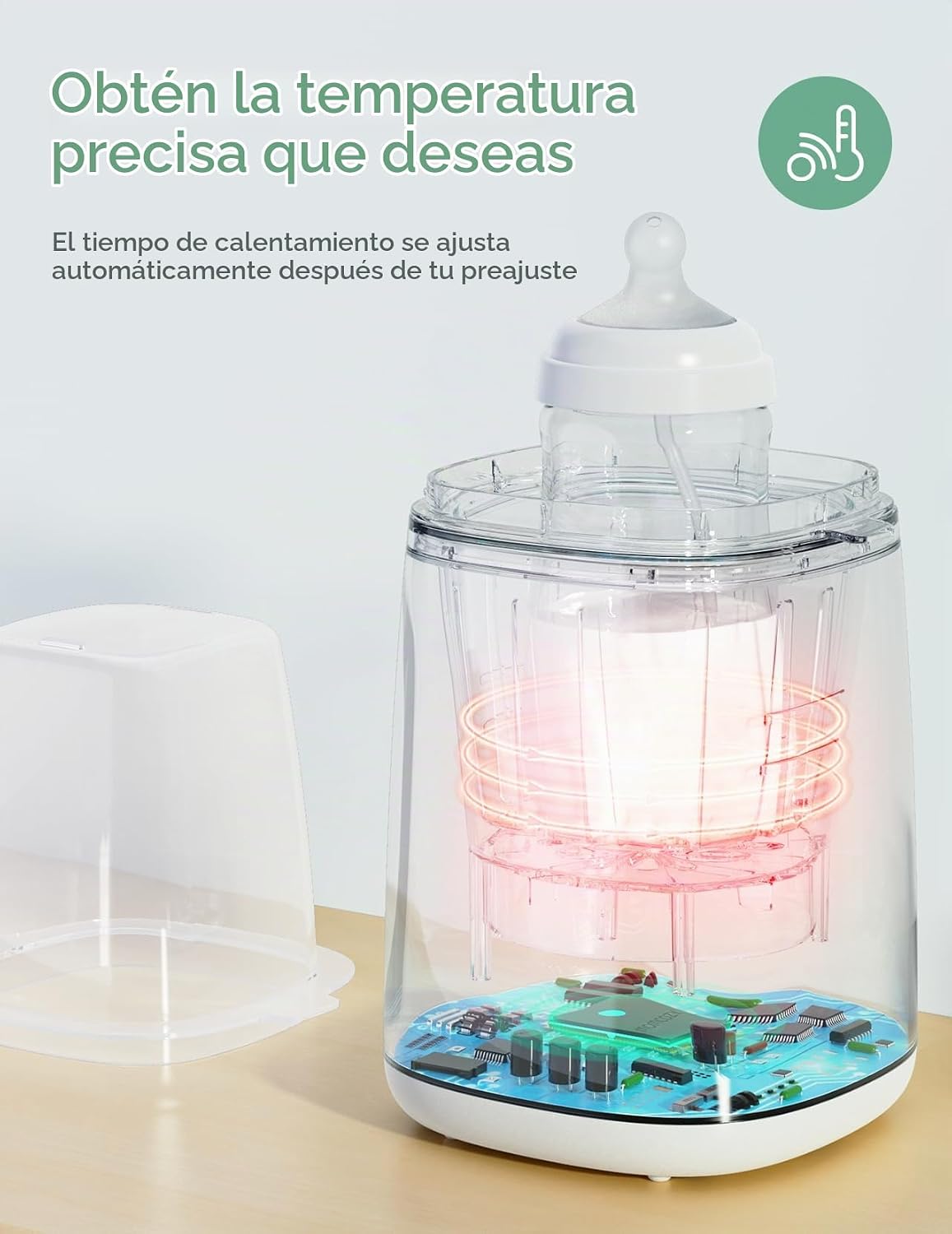 Momcozy Esterilizador y secadora de botellas grandes de 3 capas y c...