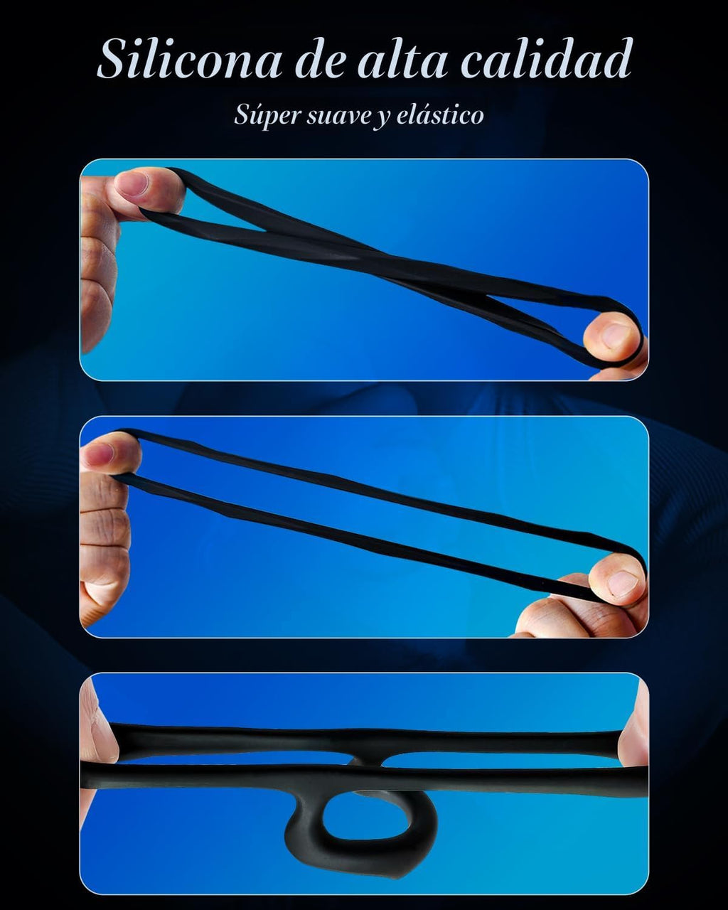 Juguetes sexuales Anillo de silicona para el pene para hombres, 8 t...