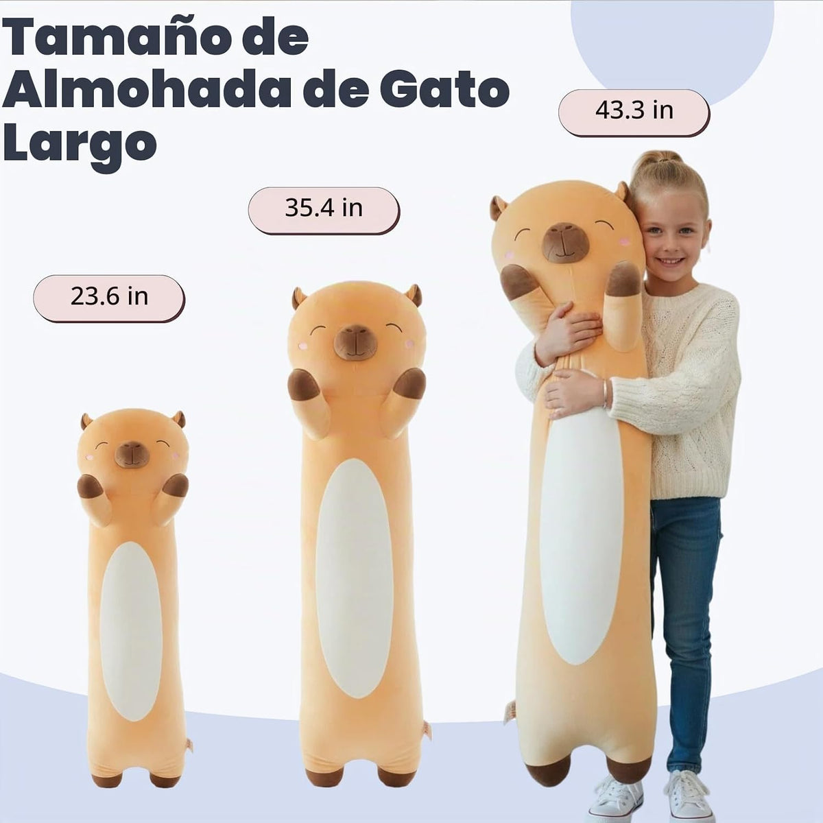 Somao Almohada gigante de felpa Capybara, almohada extra larga de 3...