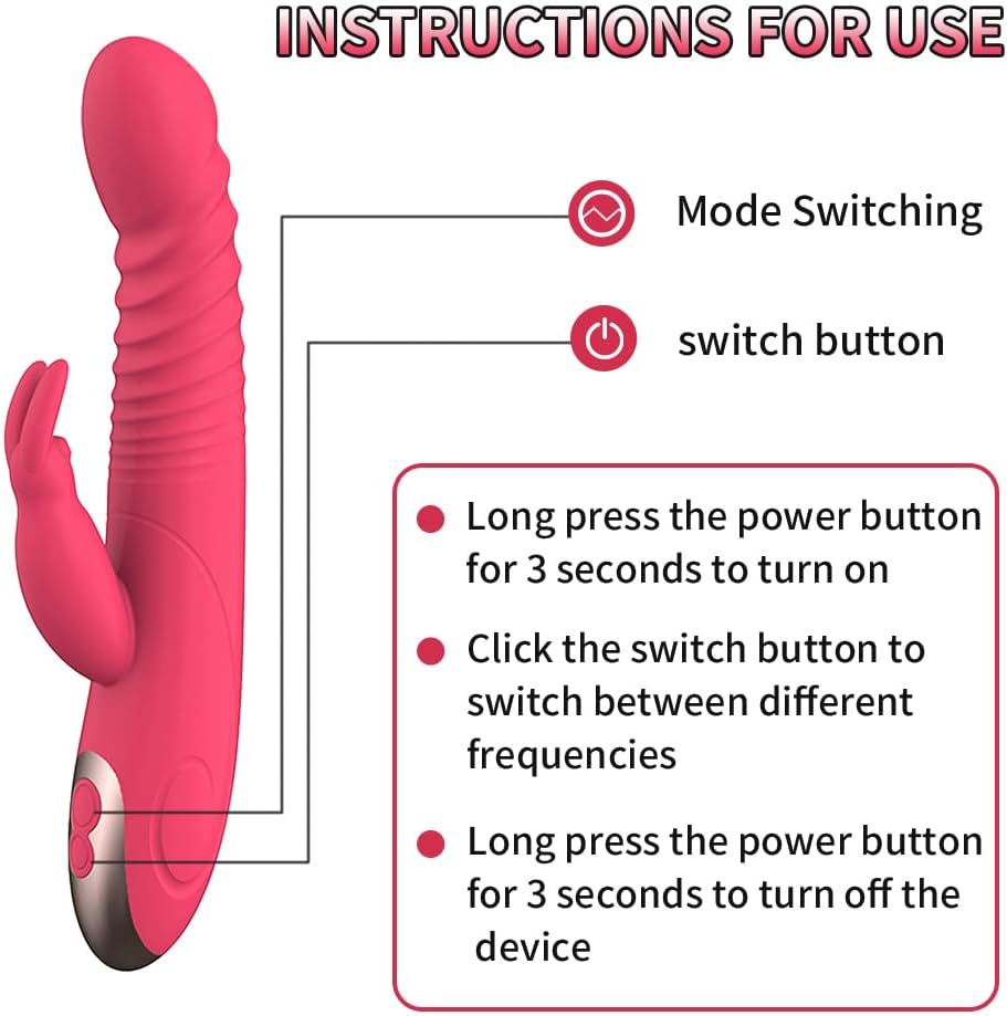 Juego de juguetes de placer con orejas de conejo, impermeable, 8 mo...