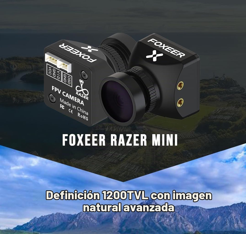 FOXEER Cámara FPV Razer Mini 1200TVL 1\/3" Sensor CMOS Lente de...