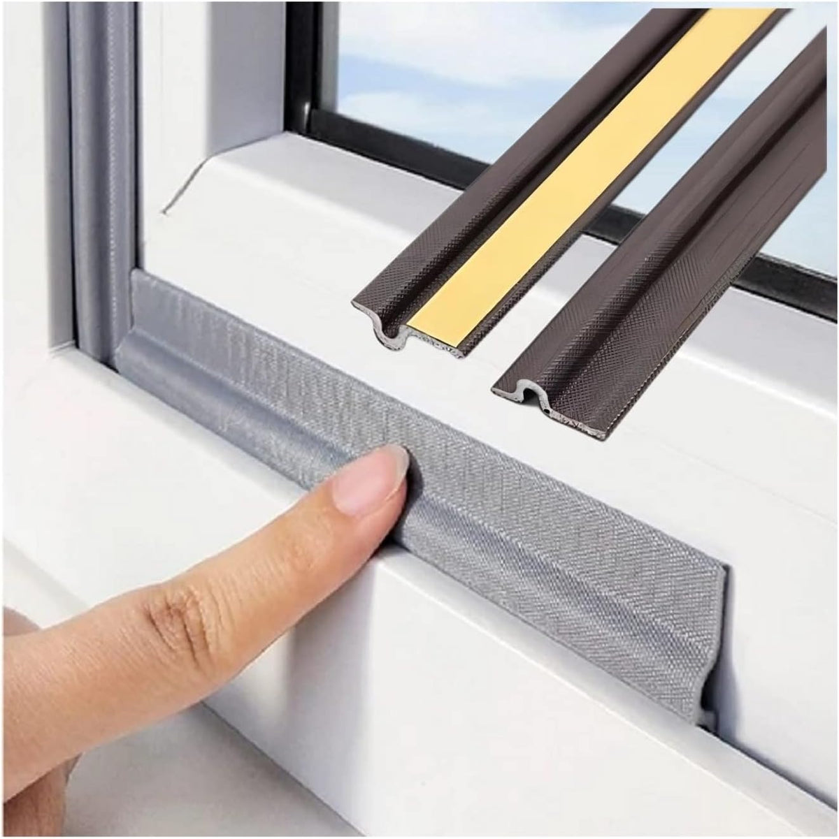 Tira de sellado autoadhesiva para huecos de ventanas de 80 pulgadas...
