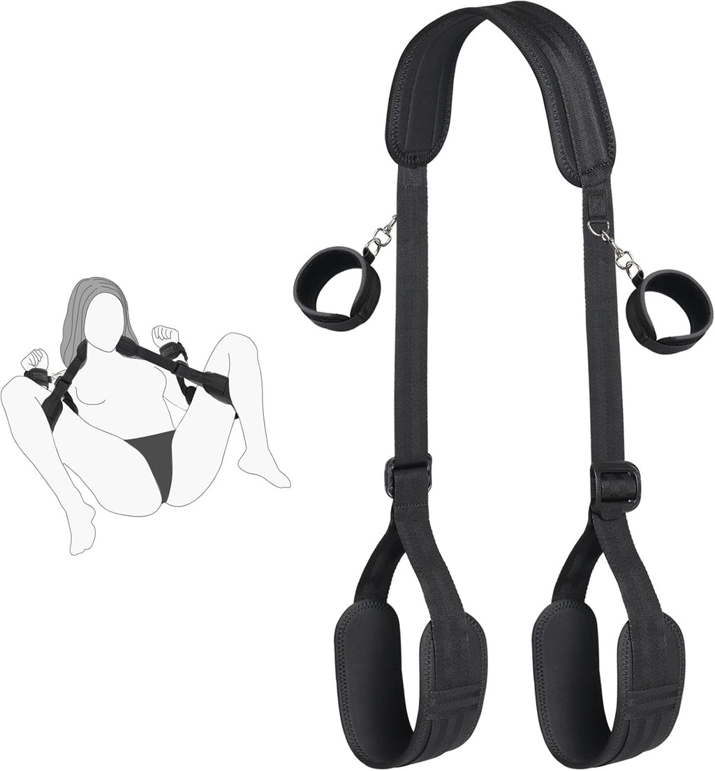 Sex Bondage BDSM Kit de restricciones de cama con esposas del cuell...