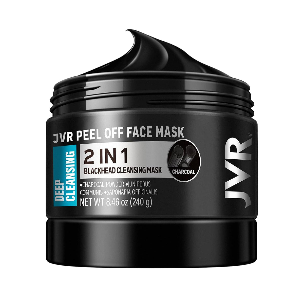 JVR Máscara facial Peel Off, máscara negra de carbón, máscara facia...