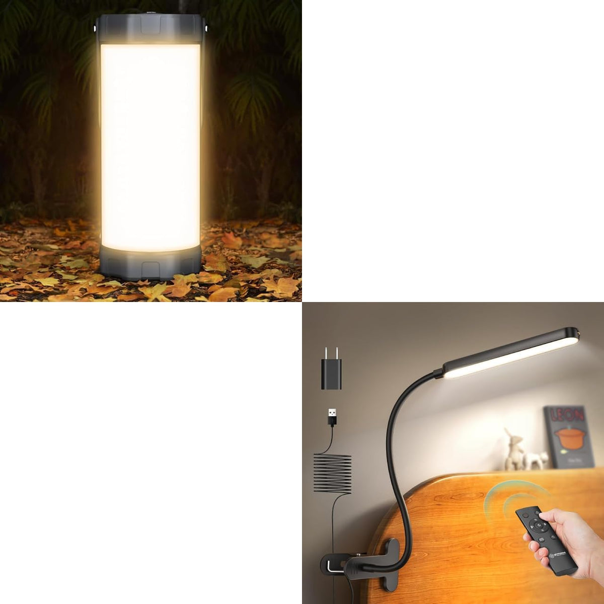 Glocusent Paquete de farol de camping con clip clásico en luz