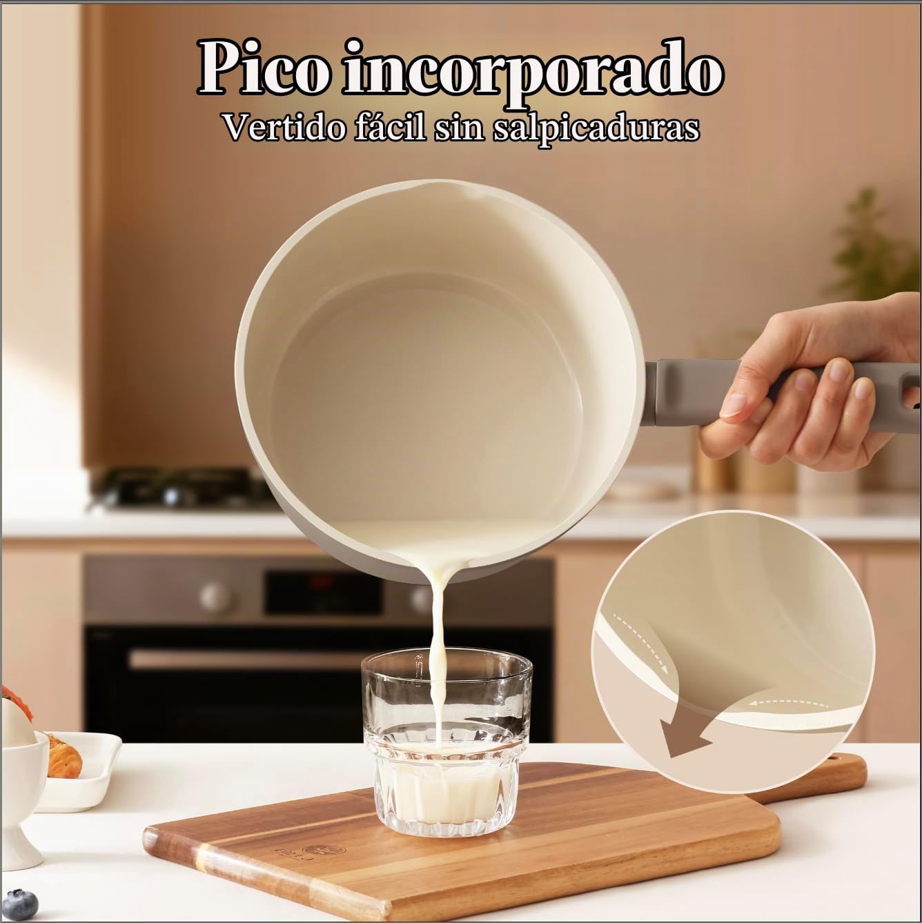 SENSARTE Juego de ollas y sartenes de cerámica antiadherentes, jueg...