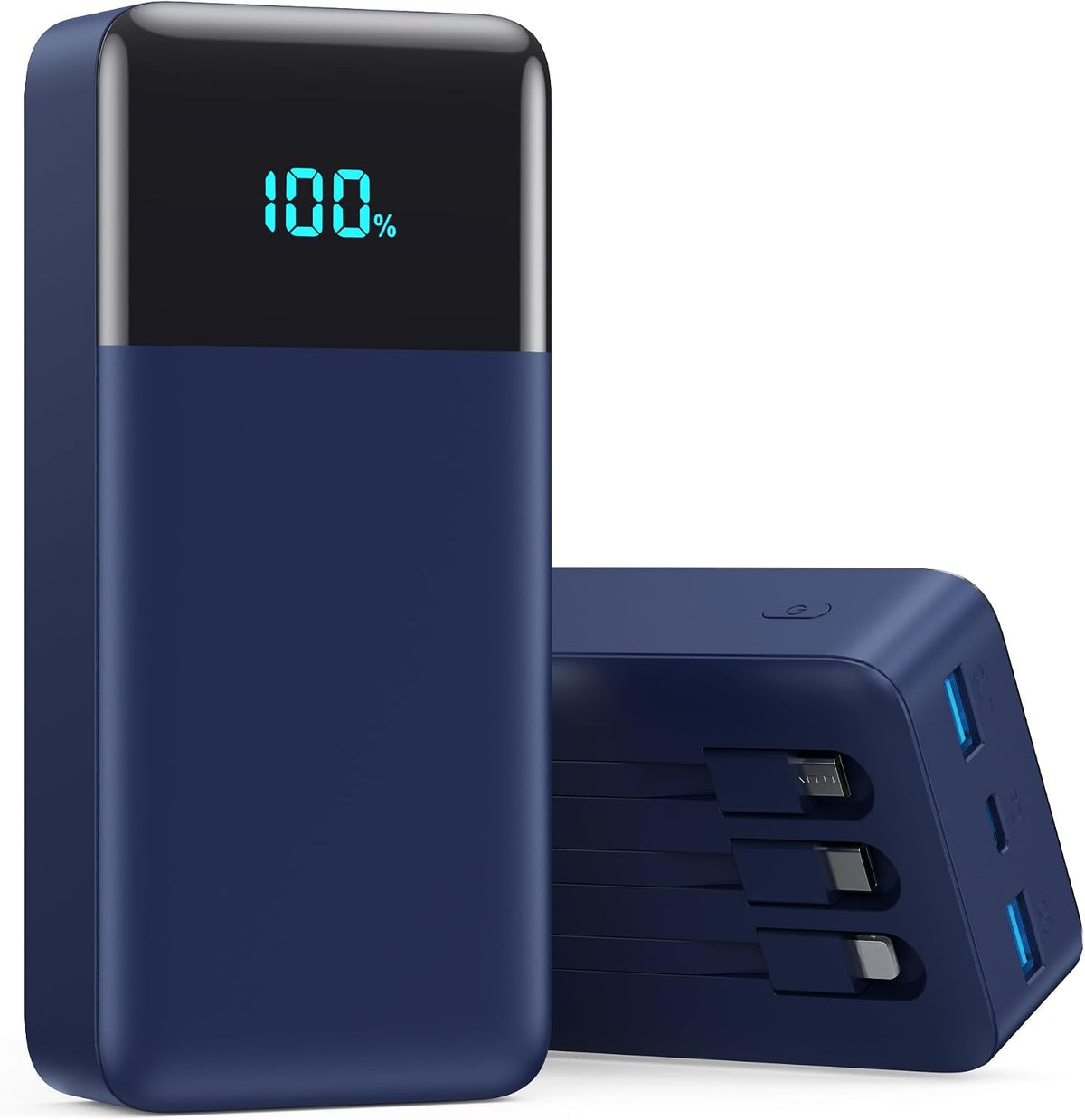 Cargador portátil de 50800 mAh con 3 cables integrados, 25 W PD QC4...