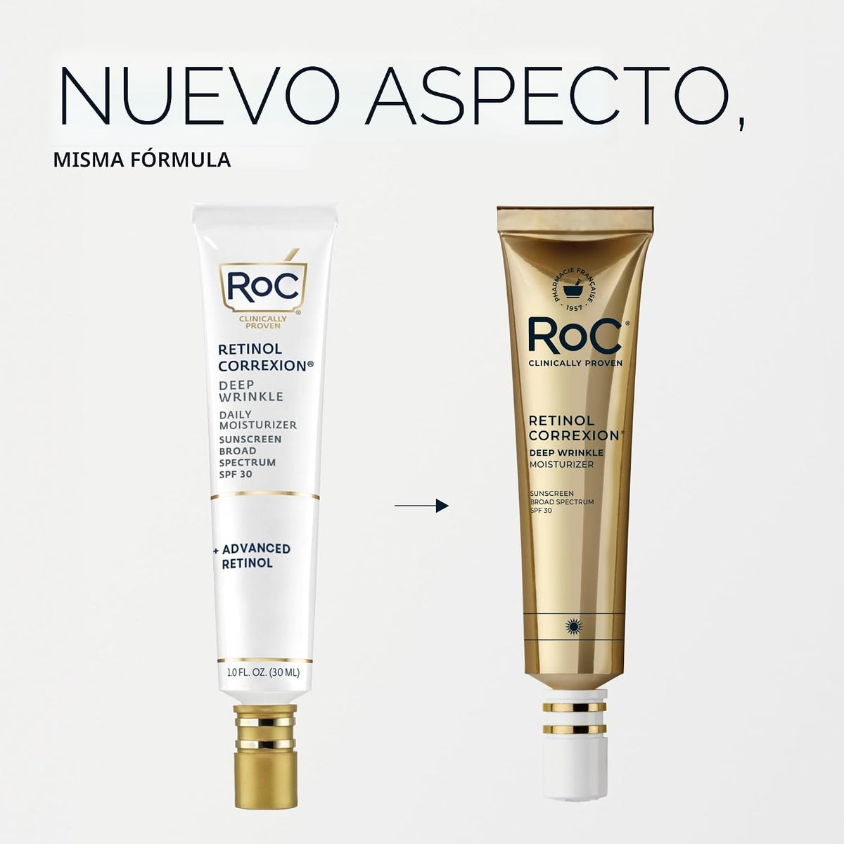 RoC Retinol Correxion Crema hidratante facial diaria para arrugas p...