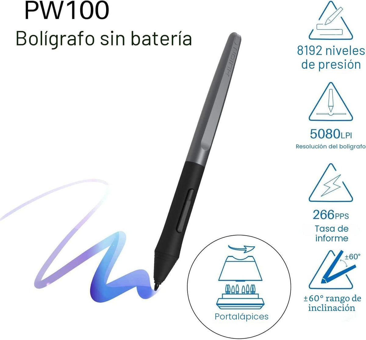HUION Inspiroy H950P Tableta de dibujo de 8x5 pulgadas 8192 Presión...