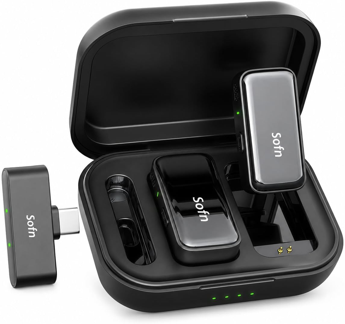 Micrófono Lavalier inalámbrico Sofn PocketGo para iPhone, teléfono,...