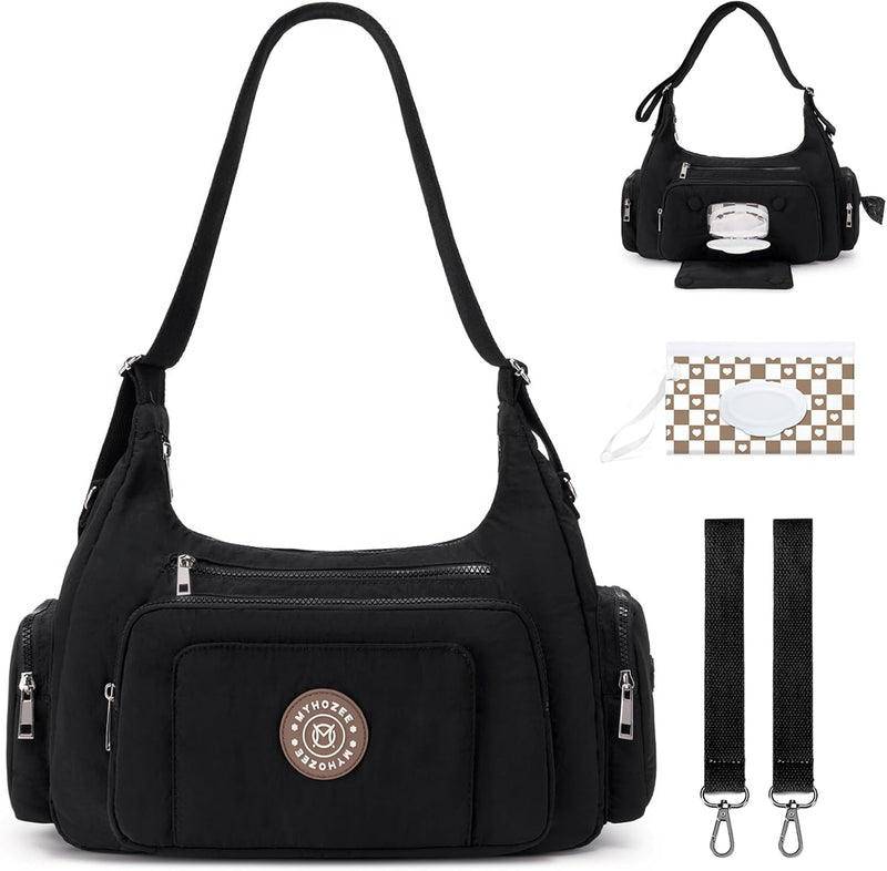 Bolsas cruzadas acolchadas para mujer, bolsa grande para pañales co...