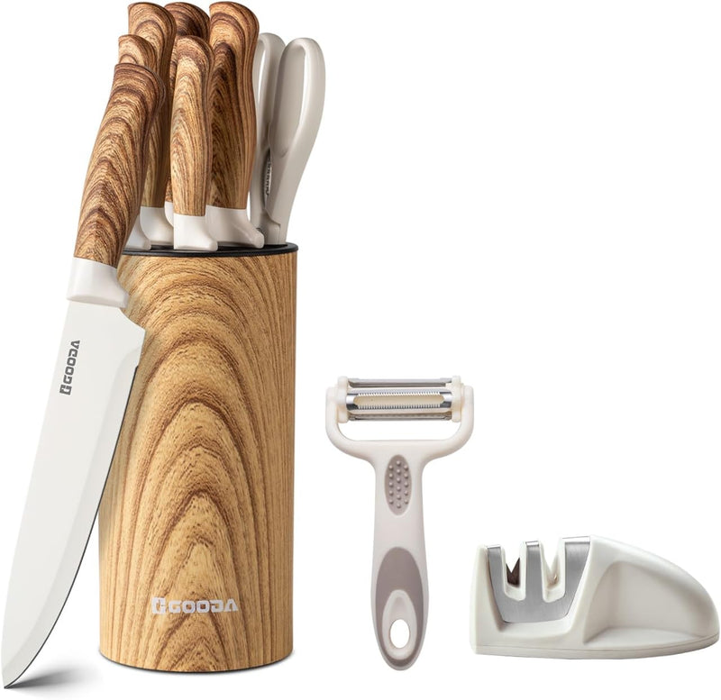 Juego de cuchillos, GOODA juego de 9 piezas de cuchillos de cocina...