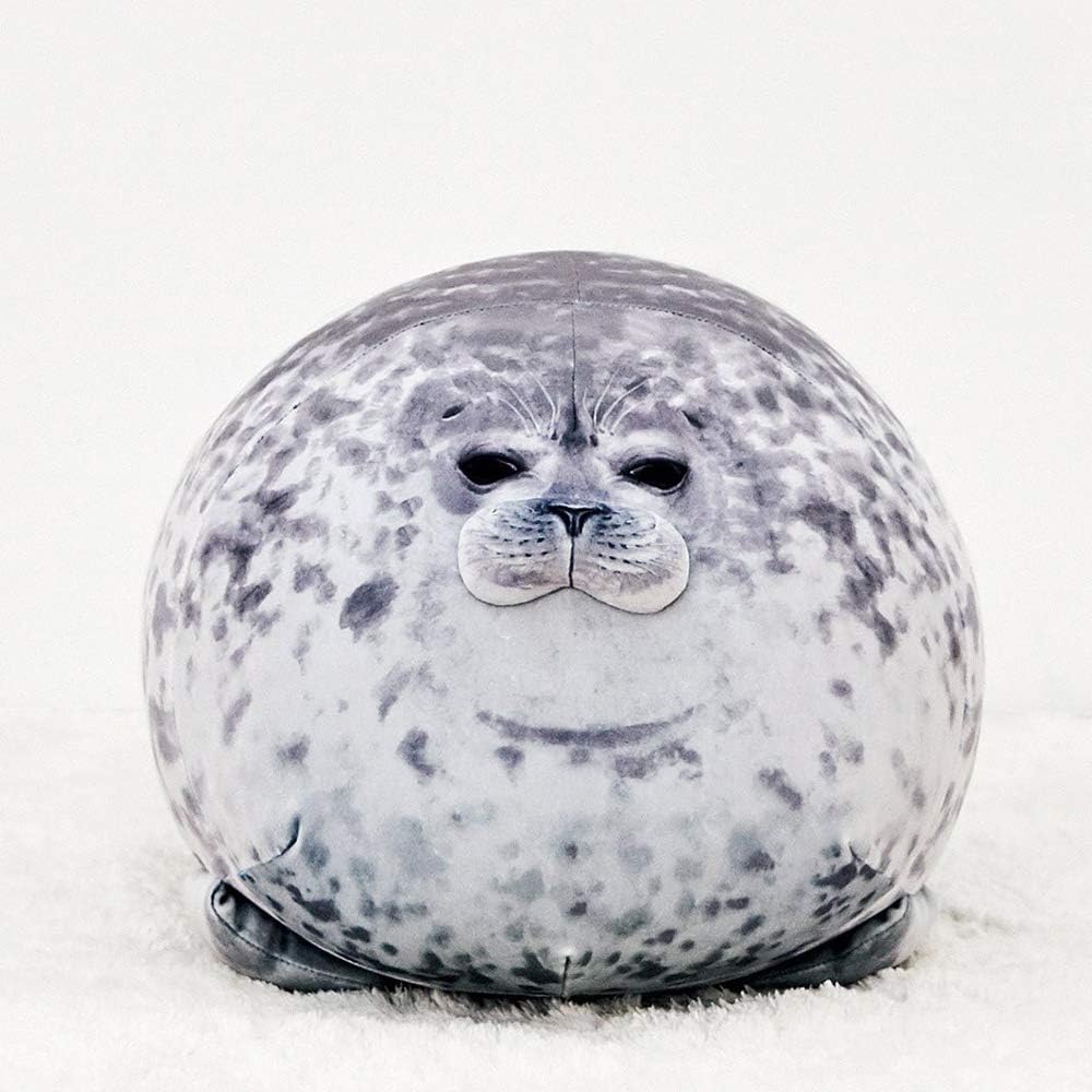 MerryXD Chubby Blob Seal Pillow - Almohada de peluche de algodón re...