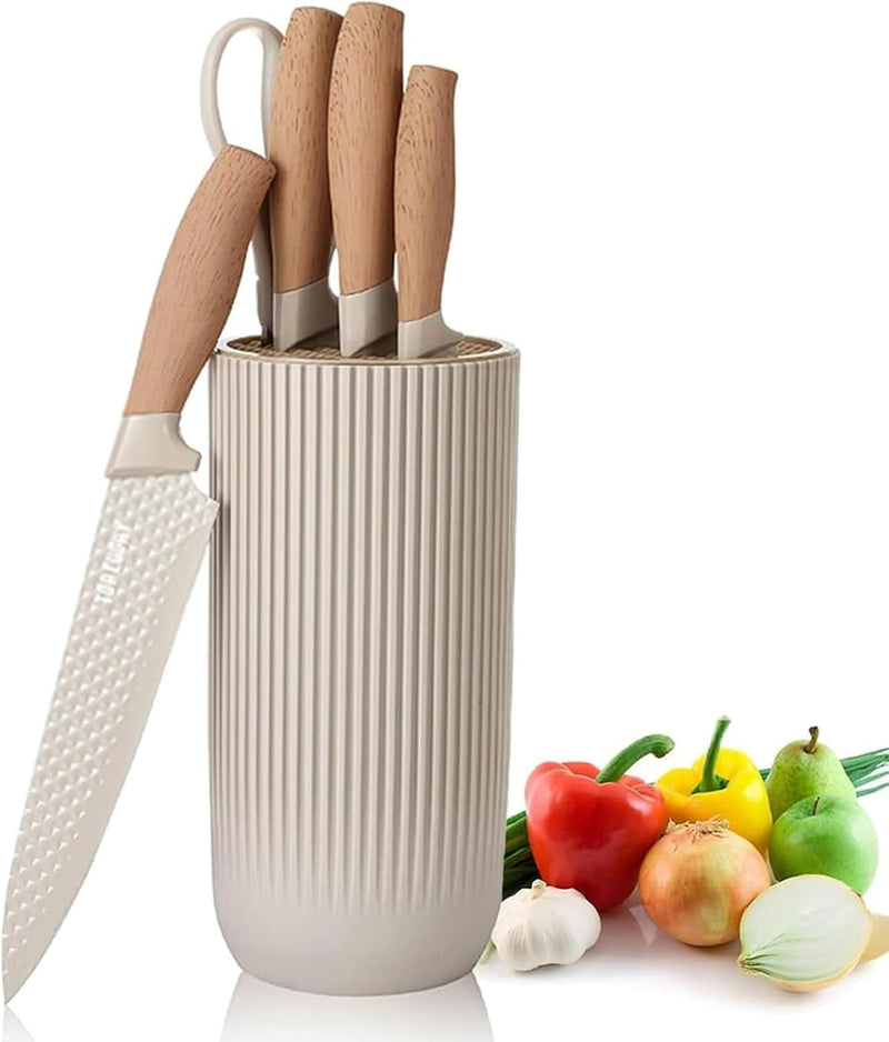 Juego de cuchillos de cocina, Retrosohoo juego de 6 piezas de bloqu...