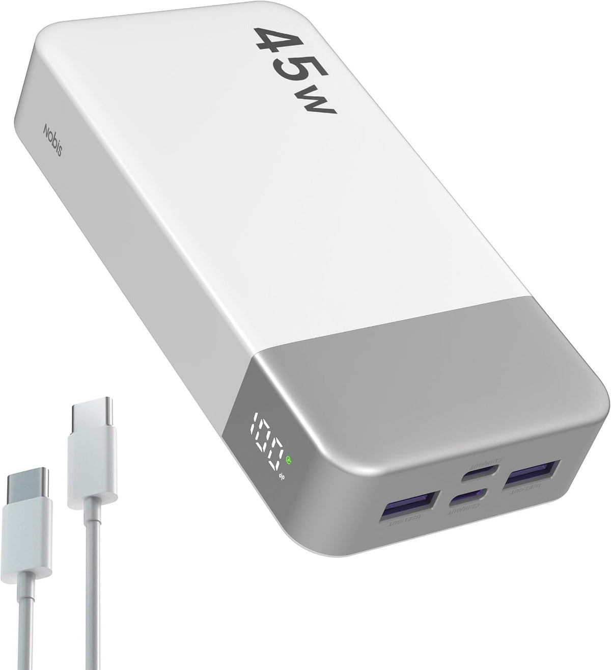 Cargador portátil NOBIS 45W 20000mAh Power Bank carga rápida | Paqu...