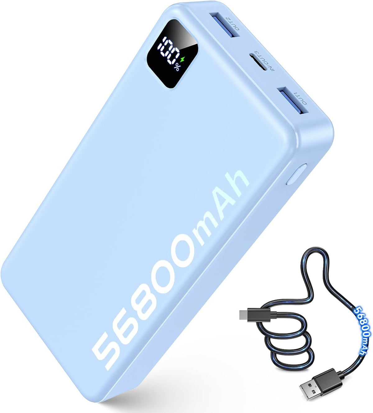 Cargador portátil 56800mAh, 22.5W Banco de carga rápida del poder c...
