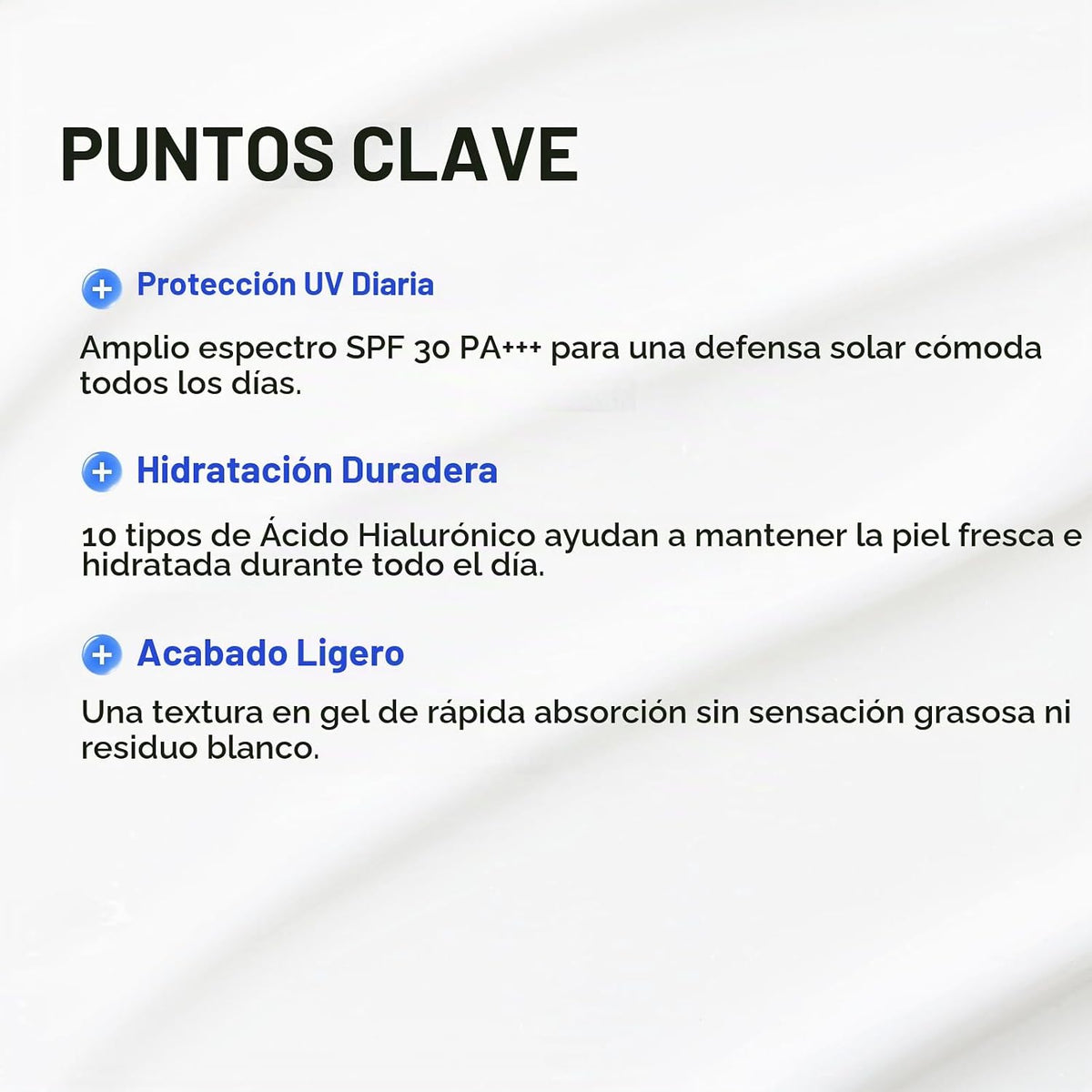 ISNTREE - Gel solar diario de ácido hialurónico SPF 30, protector s...