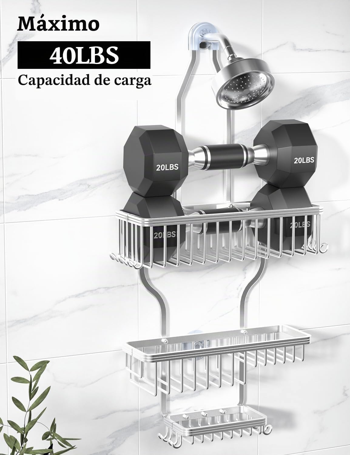 YASONIC Organizador de Ducha Colgante - Organizador de Ducha que Nu...