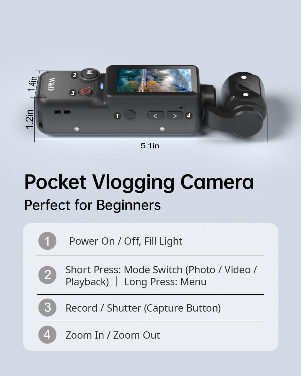 CGXUED - Cámara para vlogging, mini videocámara, cámara de video po...