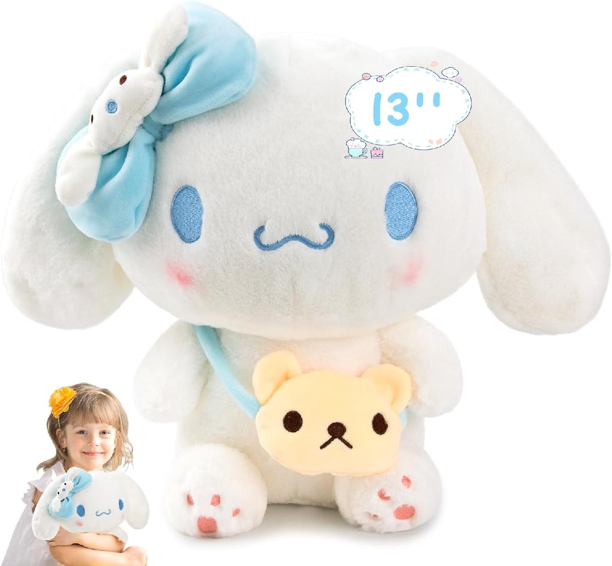 KIEAL 33 cm de juguetes de peluche, muñeca de animales de peluche d...