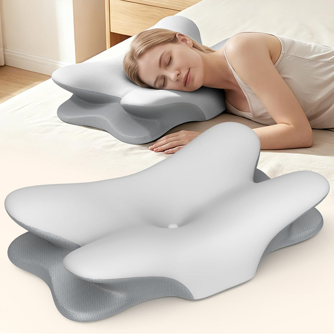 Besyodo Almohada cervical para el cuello para aliviar el dolor, alm...