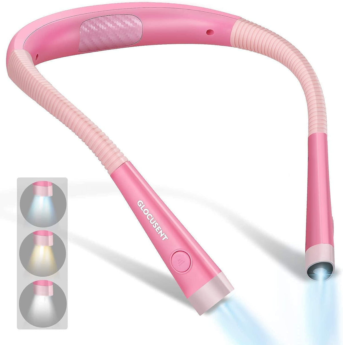 Glocusent Luz LED de lectura para el cuello, luz de libro para leer...