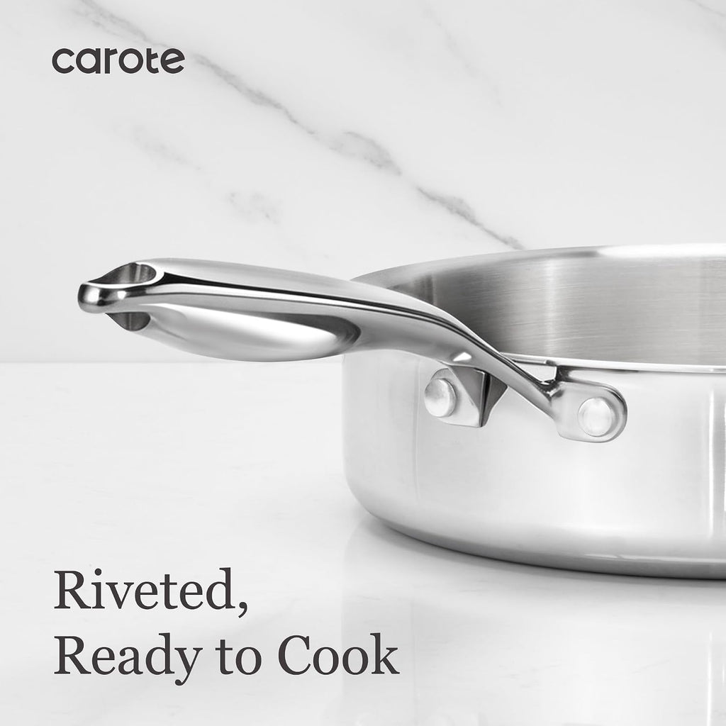 CAROTE - Juego de 21 utensilios de cocina de acero inoxidable de tr...