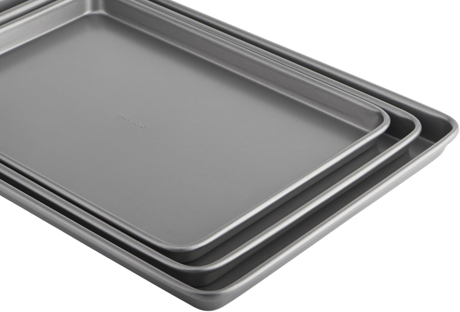 GoodCook Everyday - Juego de 3 bandejas de acero al carbono antiadh...