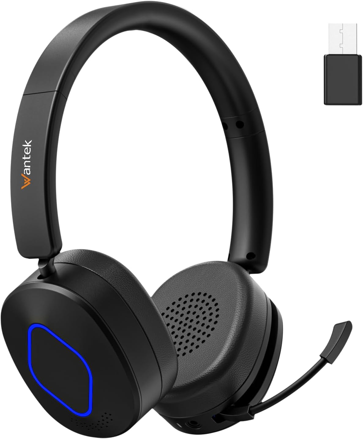 Wantek Auriculares inalámbricos con micrófono para el trabajo, auri...