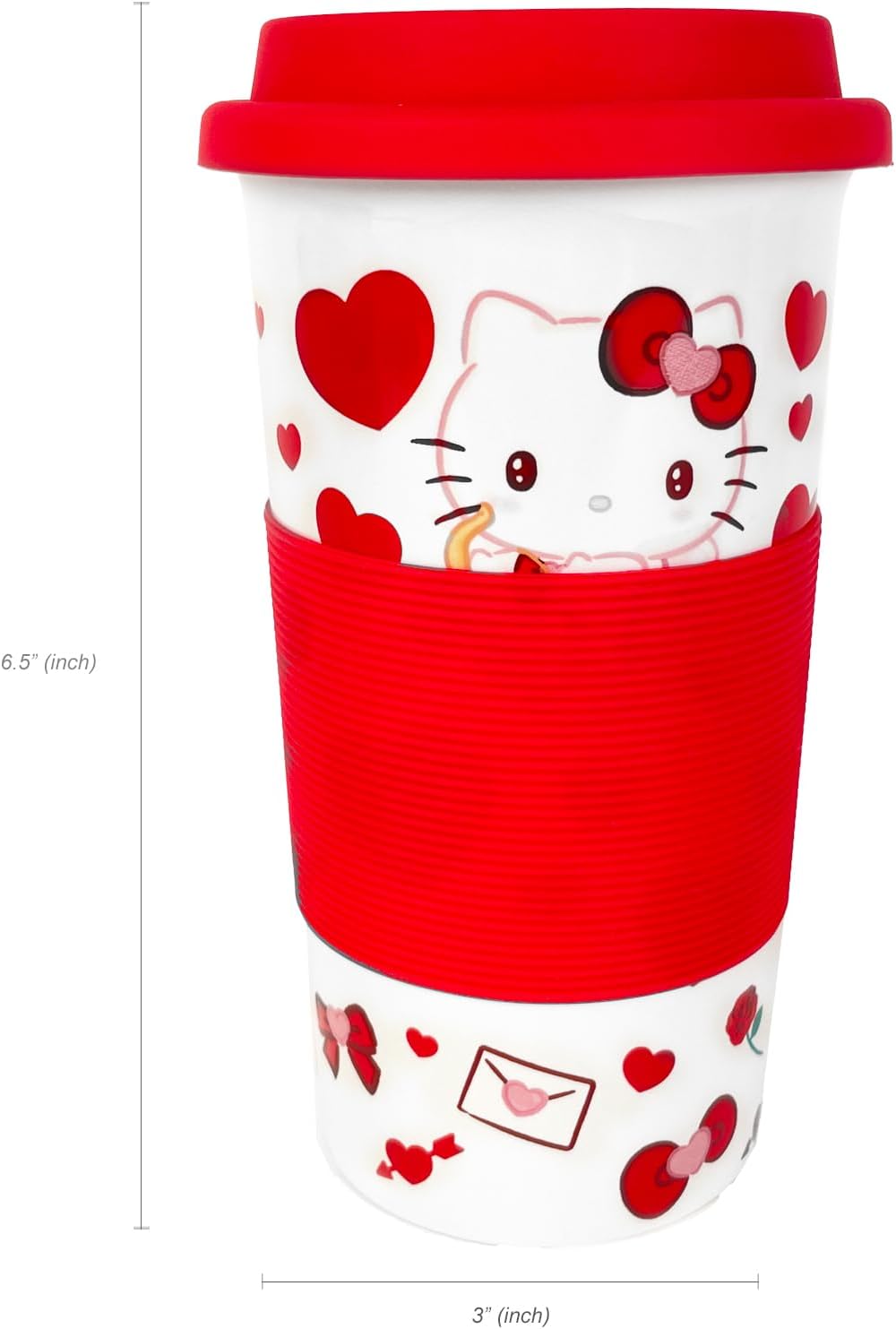 Megatoys Juego de regalo de Hello Kitty, taza de cerámica, caja de...