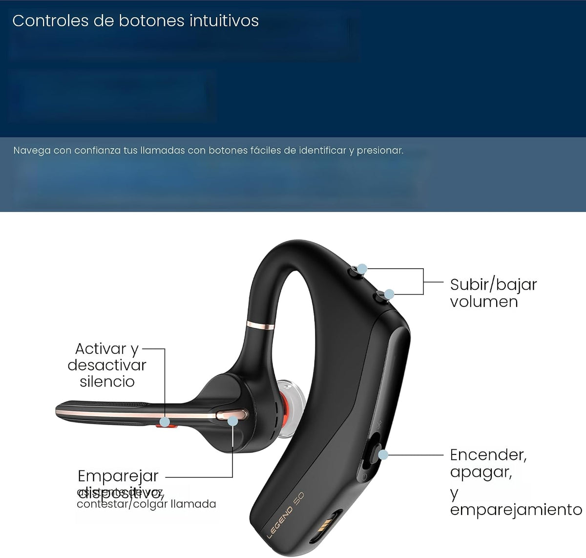 Poly Voyager Legend 50 UC Auriculares Bluetooth con estuche de carg...