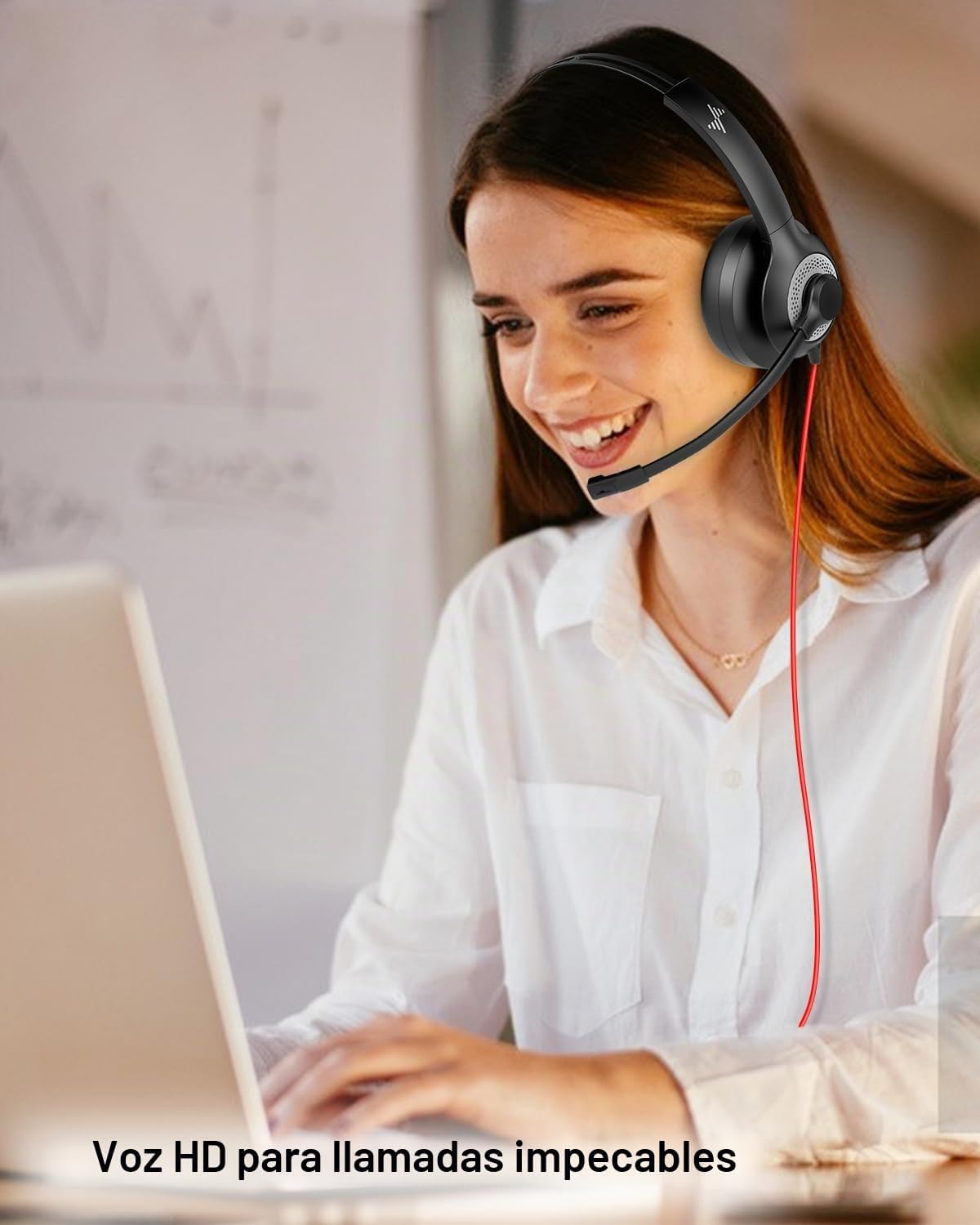 JIAMQISHI - Auriculares USB de una sola oreja con micrófono para PC...
