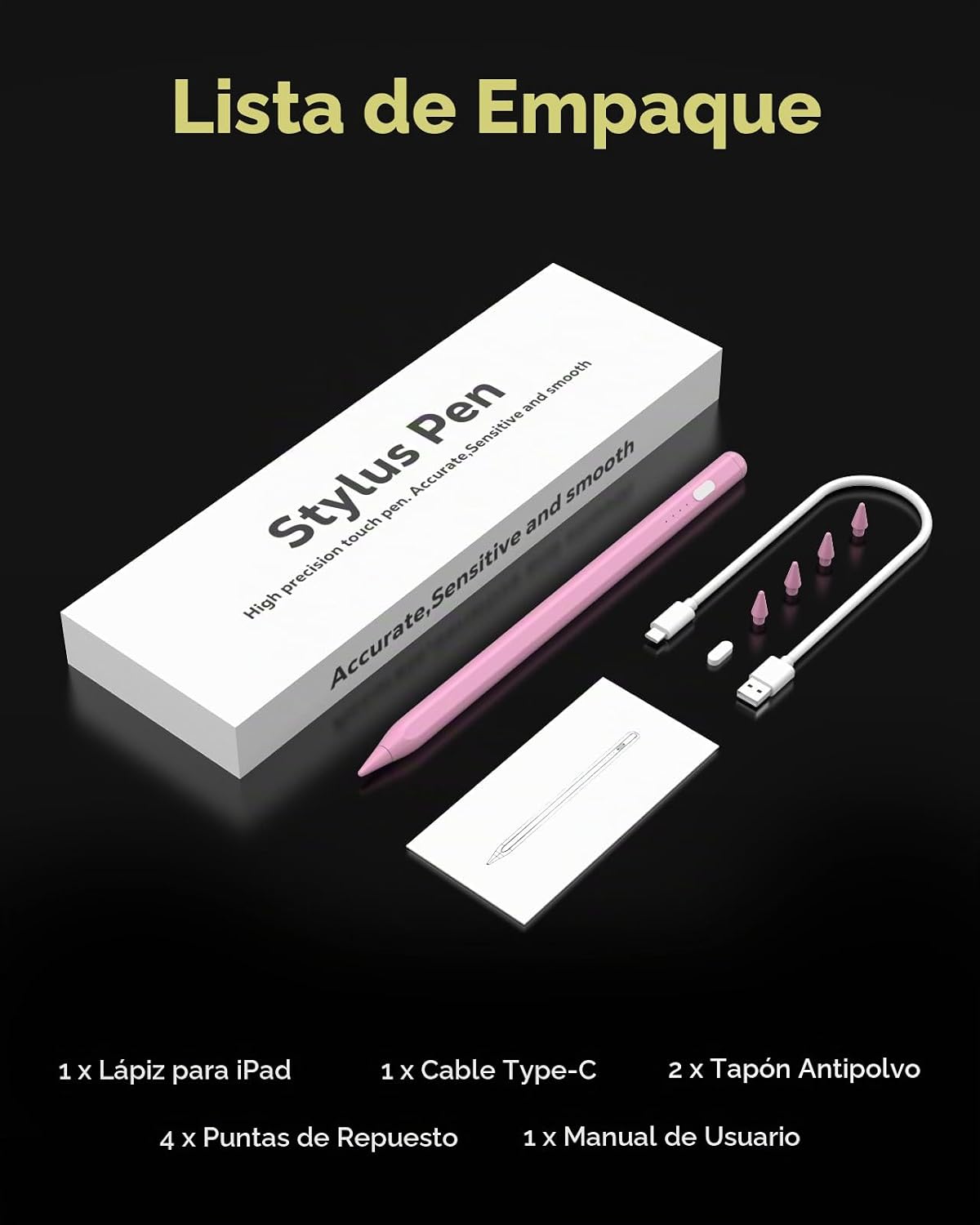 Moko Lápiz para iPad (A16) 11ª 10ª generación, carga rápida USB-C,...