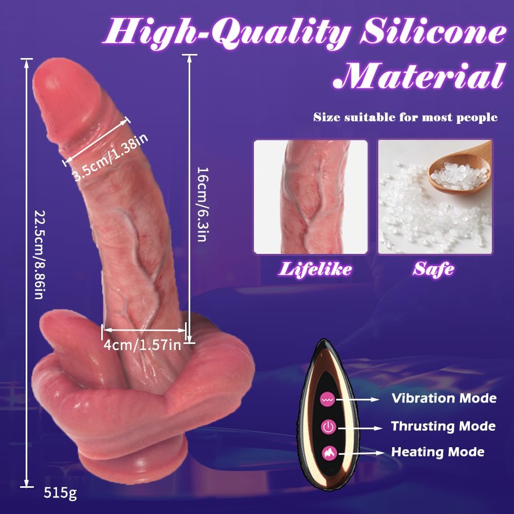 Vibrador de empuje del consolador con el movimiento de la lengua, s...