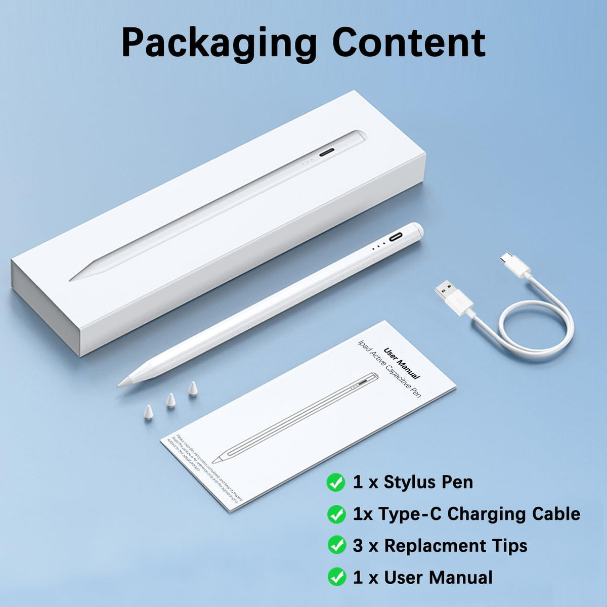 Lápiz capacitivo para Apple iPad (2026-2018), lápiz capacitivo de c...