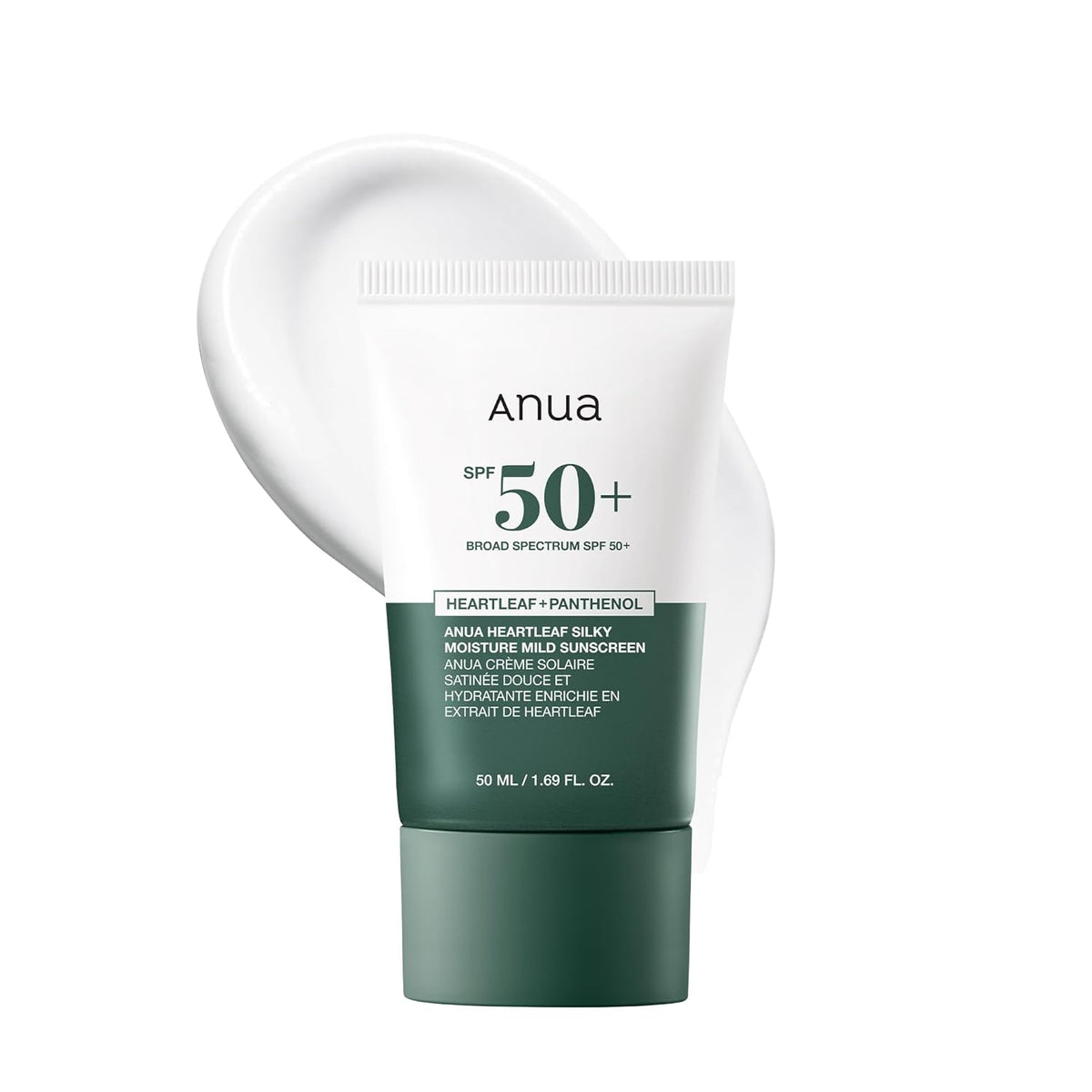 Anua Heartleaf Silky Moisture Mild Sunscreen, Protector solar de am...